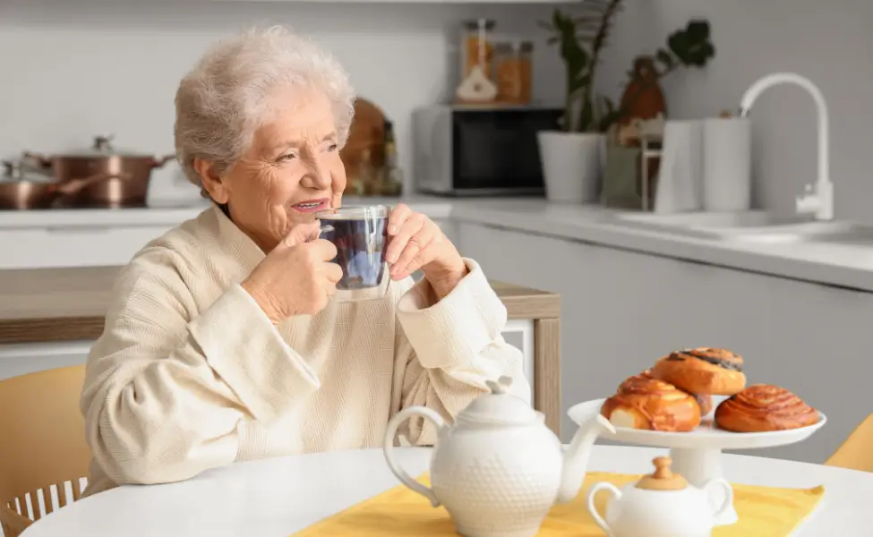 Starting the morning with coffee