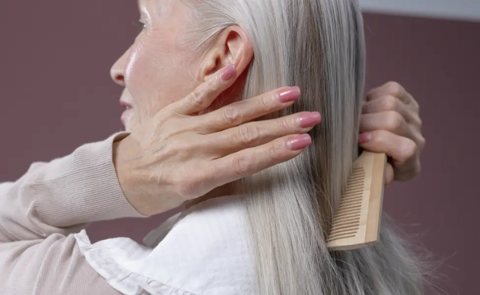 long gray hair